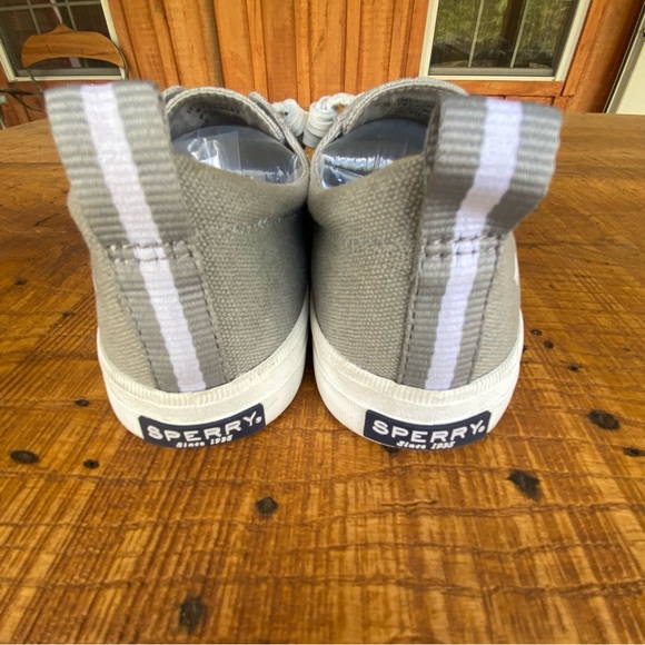 Sperry Crest Vibe Linen Sneaker Gray Women’s  7 Lightweight Breathable Coastal - Picture 4 of 15